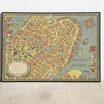 Pegziz pgzzNM3267 Boston Haritası Sanatsal Duvar Dekorasyon Poster 60x90cm.