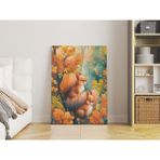 Pegziz Sincap Minimalist Modern Kanvas Tablo - Salon Oturma Odası Mutfak Ofis Için Duvar Dekoru - 50X70