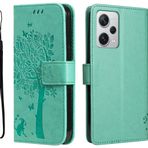 PEIYE Xiaomi Redmi Note 12 Pro Plus 5G (Pro +) için Deri Folyo Kılıf, Premium Deri Kapaklı Cüzdan Kapak [ TPU İç Kabuk][ Kickstand ][ Kart Tutucu] -Yeşil