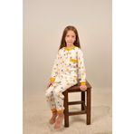 Peki Çocuk 5 Ekle 4 Öde Kız Pijama Takim Tekir Kedi Pamuklu Kalp Kalpli Gecelik Sabahlık Herdiyelik