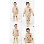 Pekmini Bebe 3/7 Yaş Baskılı Penye Çocuk Takımı - 5 - 6 Yaş - Krem