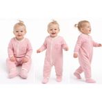 Pekmini Bebe 6/12 Ay Fermuarlı Tavşanlı Bebek Tulumu - Pembe