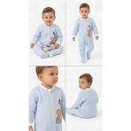 Pekmini Bebe 6/48 Ay Kapitoneli Nakışlı Bebek Uyku Tulumu - Mavi - 3 - 4 Yaş