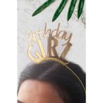 Pekshop Altın Birthday Girl Doğum Günü Tacı - Renkli