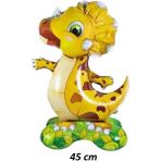 Pekshop Ayaklı Dinazor Folyo Balon Dik Durabilen Masa Üstü Boy Dinozor 45CM - Çok Renkli