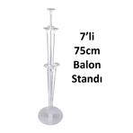 PEKSHOP Balon Standı 7li 75cm Ayaklı Şeffaf Balon Süsleme Standı