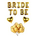 PEKSHOP Bride To Be Folyo Balon Seti - Bekarlığa Veda Bride Partisi Balon Süsleme Gold Büyük