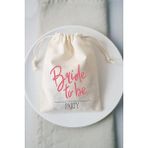 Pekshop Bride To Be Parti Hediye Kesesi 15x20 cm 10 Adet Geri Dönüşebilir Pamuk Kumaş - Renkli