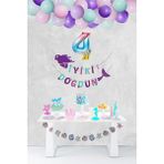Pekshop Deniz Kızı Tema Doğum Günü Balon Zinciri Rakam Balonlu Deniz Kızı Seti - Renkli - 4
