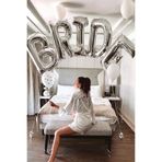 PEKSHOP Gümüş Bride Balon Seti Dev Folyo Balon Seti Bekarlığa Veda Bride To Be Partisi Balonları 100cm