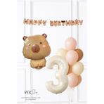 Pekshop Kapibara Tema Doğum Günü Balon ve Banner Süsleme Seti Capybara Konsept - Çok Renkli - 3