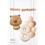 Pekshop Kapibara Tema Doğum Günü Balon ve Banner Süsleme Seti Capybara Konsept - Çok Renkli - 8