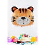 Pekshop Kaplan Kafası Folyo Balon Kaplan Balon 50CM - Çok Renkli