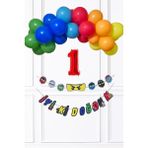 Pekshop Ninja Konsept Doğum Günü Balon Banner Setininja Tema Süsleme Seti - Çok Renkli - 1