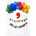 Pekshop Ninja Konsept Doğum Günü Balon Banner Setininja Tema Süsleme Seti - Çok Renkli - 9