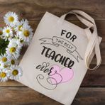 Pekshop Öğretmenler Günü Omuz Çantası Bez Çanta Siyah Tekstil Çevre Dostu Orta Boy