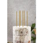 PEKSHOP Pasta Mumu Simli Gold Mum 6lı Paket
