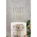 Pekshop Pasta Mumu Spiral Gold Renk Mum 6 Lı Altın Kıvrık Mum - 6 Adet