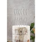 Pekshop Pasta Mumu Spiral Gümüş Renk Mum 6 Lı Altın Kıvrık Mum - 6 Adet