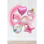 Pekshop Pembe Dinazor Balonlu Kız Doğum Günü Balon Süsleme Seti Bannerlı Büyük Pembe Yaş Balonlu Dinozor Balon Paketi - 6