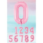 Pekshop Pembe Rakam Balonlar 75CM Dev Uçan Sayı Balon - 0