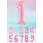 Pekshop Pembe Rakam Balonlar 75CM Dev Uçan Sayı Balon - 1