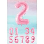 Pekshop Pembe Rakam Balonlar 75CM Dev Uçan Sayı Balon - 2