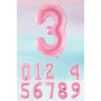 Pekshop Pembe Rakam Balonlar 75CM Dev Uçan Sayı Balon - 3