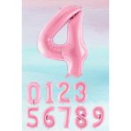Pekshop Pembe Rakam Balonlar 75CM Dev Uçan Sayı Balon - 4