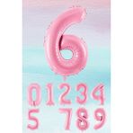 Pekshop Pembe Rakam Balonlar 75CM Dev Uçan Sayı Balon - 6