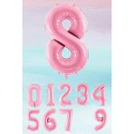 Pekshop Pembe Rakam Balonlar 75CM Dev Uçan Sayı Balon - 8