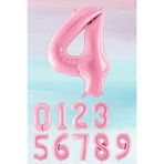 Pekshop Pembe Rakam Balonlar 75CM Dev Uçan Sayı Balon