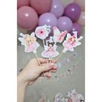 Pekshop Peri Kızı Tema Kürdan Süsleri Cupcake Süsleri Lüks Büyük Boy 10LU Paket - Çok Renkli