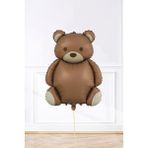 Pekshop Retro Büyük Ayı Teddy Bear Folyo Balon 65X90 cm - Kahverengi