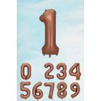 Pekshop Retro Çikolata Kahve Rakam Balon 80 cm - Kahverengi - 1