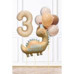 Pekshop Retro Dinazor Tema Yaş Balonlu Doğum Günü Balon Zinciri Seti Retro Dinozor Konsept - Renkli - 3