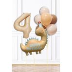 Pekshop Retro Dinazor Tema Yaş Balonlu Doğum Günü Balon Zinciri Seti Retro Dinozor Konsept - Renkli - 4