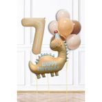 Pekshop Retro Dinazor Tema Yaş Balonlu Doğum Günü Balon Zinciri Seti Retro Dinozor Konsept - Renkli - 7