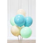Pekshop Retro Yeşil Mavi Renkler Balon Demeti 10LU