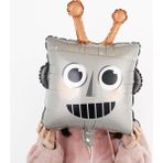 Pekshop Robot kafası folyo balon 66 cm - Çok Renkli
