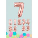 Pekshop Rose Gold Rakam Folyo Balon Rose Gold Sayı Balonlar 16 Inç 40 cm - 7
