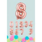 Pekshop Rose Gold Rakam Folyo Balon Rose Gold Sayı Balonlar 16 Inç 40 cm - 8