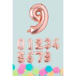 Pekshop Rose Gold Rakam Folyo Balon Rose Gold Sayı Balonlar 16 Inç 40 cm - 9