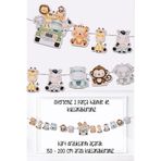 PEKSHOP Safari Tema Doğum Günü Safari Hayvanlar Banner Kalın Kart Uzun Banner