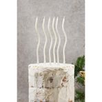 PEKSHOP Spiral Beyaz Pasta Mumu Beyaz Renk Mum 6 lı Beyaz Kıvrık Mum