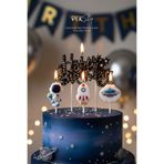 PEKSHOP Uzay Tema Happy Birthday Mum Seti 4lü Pasta Mumu