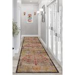 Pelangi Ağaç Desenli Dijital Baskı Yıkanabilir Kaymaz Taban Etnik Kilim Desen Salon Halısı ve Yolluk, Kahverengi 60 x 120, 95541154601207