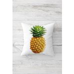 Pelangi Ananas Desenli Çift Tarafı Baskılı Gizli Fermuarlı Yastık Kılıfı Kırlent Koltuk Yastık Kılıfı, beyaz-sarı-yeşil 45 x 45