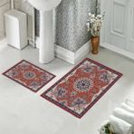 Pelangi Banyo Halısı Ikili Klozet Takımı Kaymaz Tabanlı (60 cm x 100 cm + 40 cm x 60 Cm) - 60 x 100 cm + 40 x 60 cm
