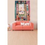 Pelangi Batik Suluboya Manzara Resmi Leke Tutmaz Kadife Kumaş Duvar Örtüsü Duvar Halısı Tapestry WLLwd539, 70 x 100